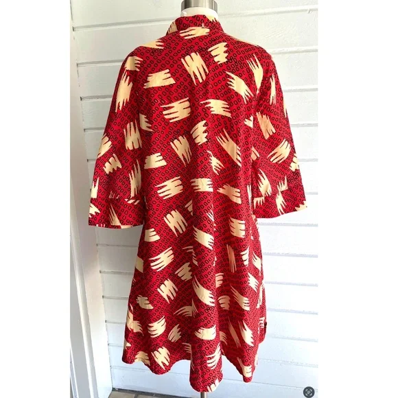 ZURI  Kenya Cotton Print A-Line Dress - NWOT - XL - Picture 5 of 10